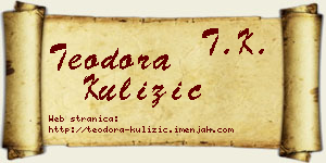 Teodora Kulizić vizit kartica